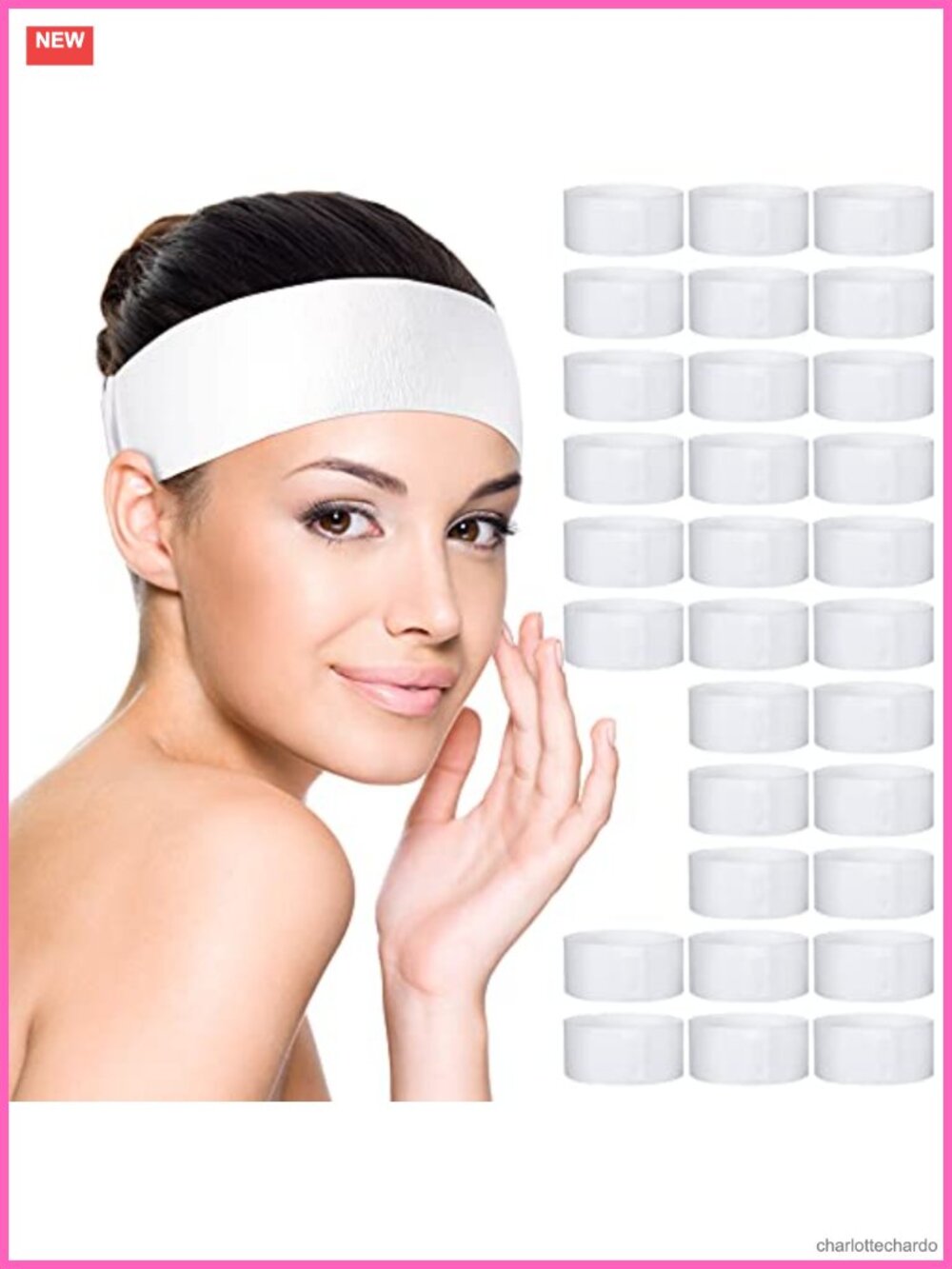 140 Pcs Disposable Spa Facial Headbands Stretch Non-Woven One Size